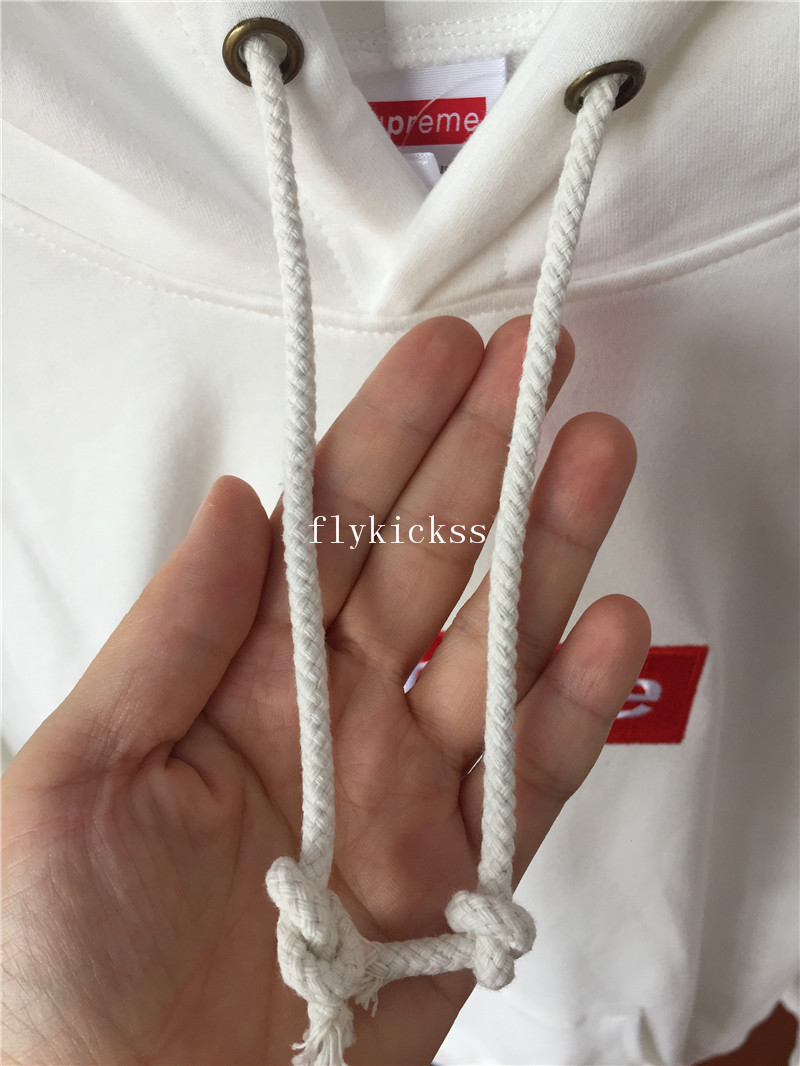 Autumn Supreme Logo Box White Hoodie